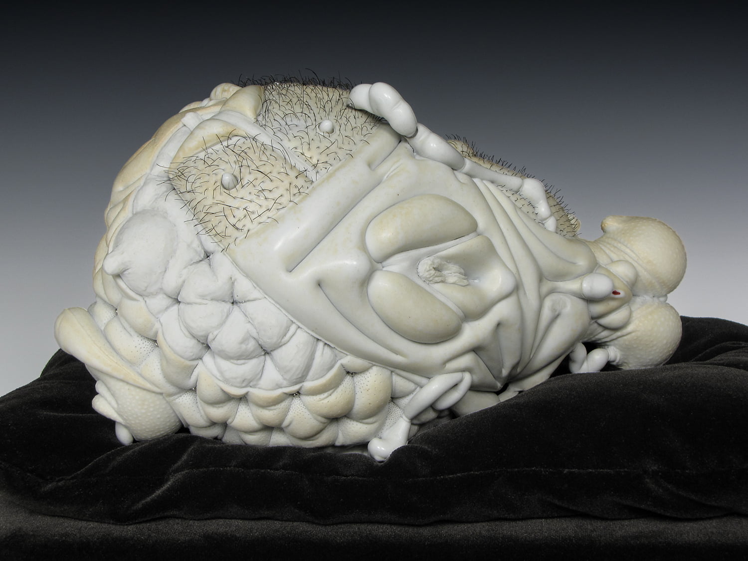 Jason Briggs "Blonde". Porcelain and mixed media sculptural ceramic art.