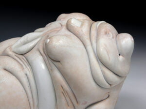 Jason Briggs "Blossom" (detail 1). Porcelain and mixed media sculptural ceramic art.