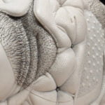 Jason Briggs "Venus" (detail 1). Porcelain, hair, and mixed media sculptural ceramic art.