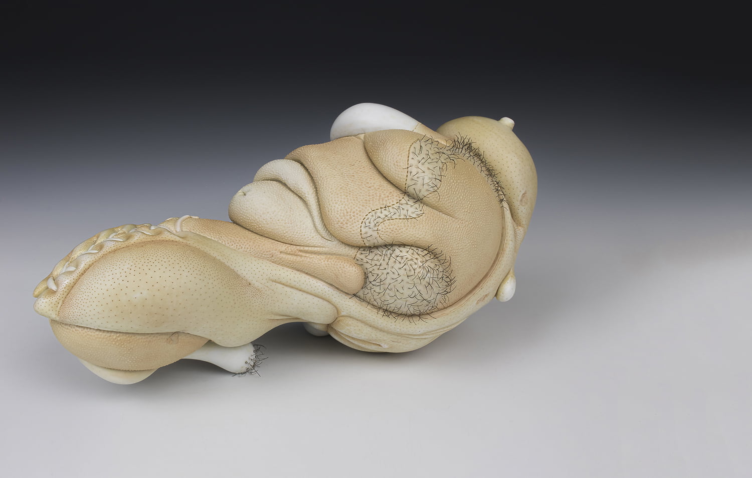 Jason Briggs "Master". porcelain and mixed media sculpture ceramics.