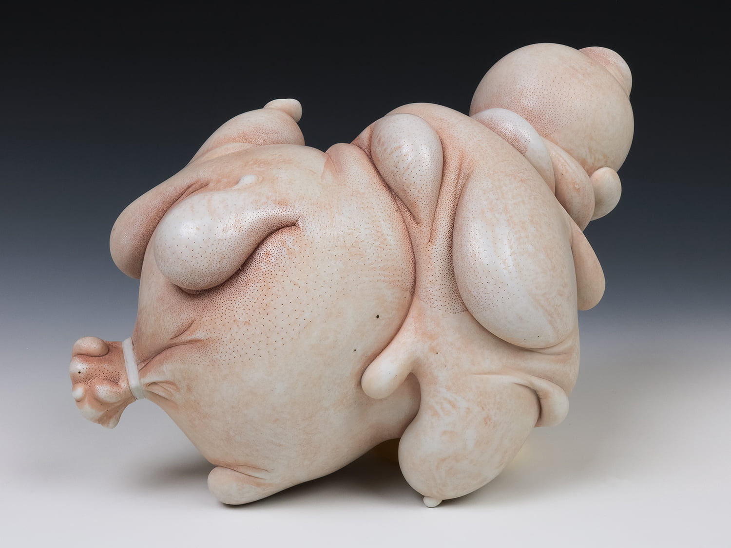 Jason Briggs "Picasso" (alternate view). porcelain and mixed media sculpture ceramics.