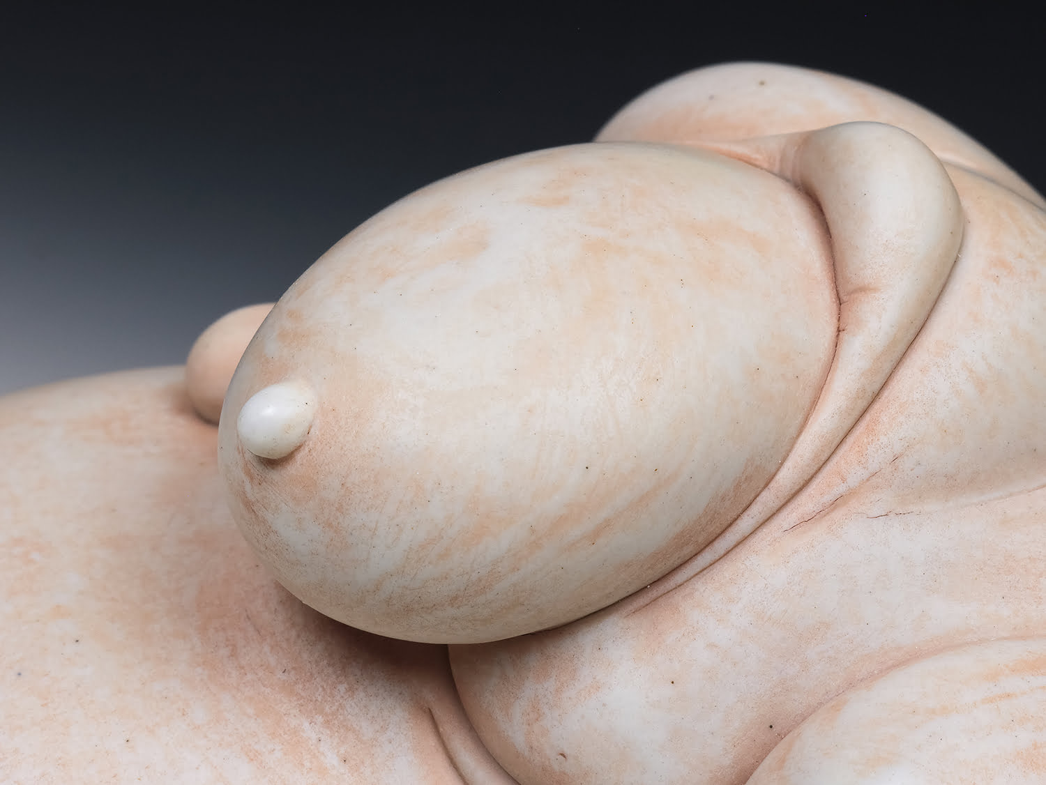 Jason Briggs "Picasso" (detail 2). porcelain and mixed media sculpture ceramics.