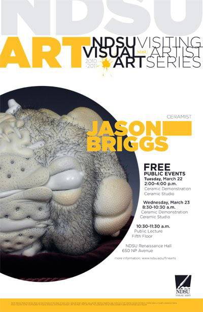 Jason Briggs ceramics workshop visiting artist North Dakota State University